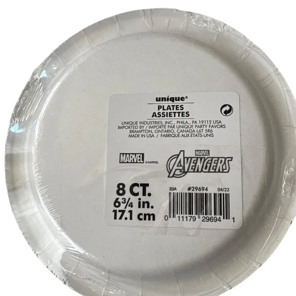 Marvel Avengers Black Panther Party Supplies Set, Dinner Dessert Plates, Napkins